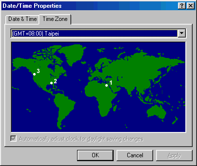 Date/Time Propeties screen